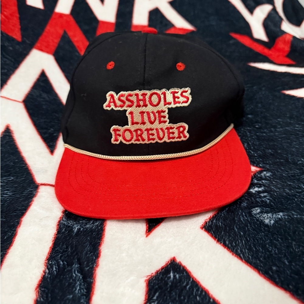 Stylish Red and Black Statement Cap